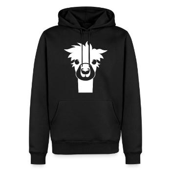 Lama Drôle Silhouette Effronté Amusant Lamas - Sweat à capuche Premium bio Homme - noir - Devant - Nico (187cm)