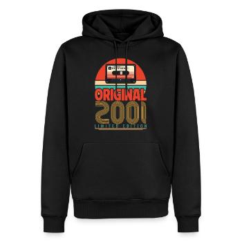 Vintage 2001 Geburtstagsgeschenk. Retro 2001. - Männer Premium Bio Hoodie - Schwarz - Vorne - Nico (187cm)