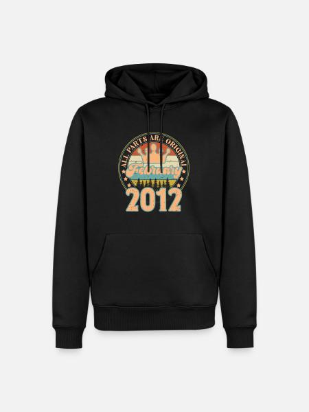 February 2012. February 2012 Birthday Gift. - Men’s Premium Organic Hoodie - black