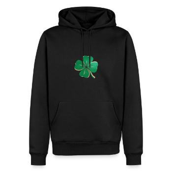Trèfle - Sweat à capuche Premium bio Homme - noir - Devant - Nico (187cm)