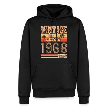 1968. Jahrgang Jahrgang 1968 Geburtstag - Männer Premium Bio Hoodie - Schwarz - Vorne - Nico (187cm)