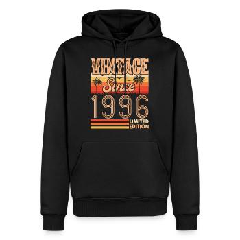 1996. Jahrgang Jahrgang 1996 Geburtstag - Männer Premium Bio Hoodie - Schwarz - Vorne - Nico (187cm)