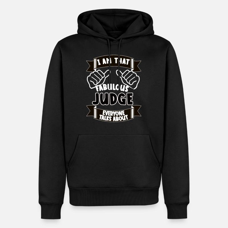 Richter Lustiger Spruch Geschenkidee - Männer Premium Bio Hoodie - Schwarz
