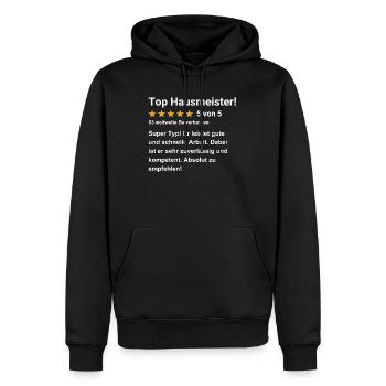 Top Hausmeister - Männer Premium Bio Hoodie - Schwarz - Vorne - Nico (187cm)