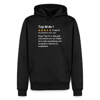 Top Maler - Männer Premium Bio Hoodie - Schwarz - Vorne - Nico (187cm)