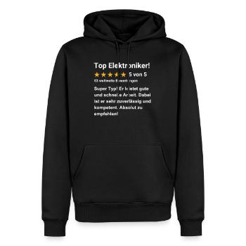 Top Elektroniker - Männer Premium Bio Hoodie - Schwarz - Vorne - Nico (187cm)