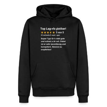 Top Lagerlogistiker - Männer Premium Bio Hoodie - Schwarz - Vorne - Nico (187cm)