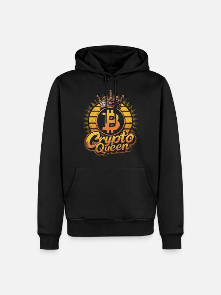 Crypto Queen Cryptocurrency CryptoFashion - Men’s Premium Organic Hoodie - black