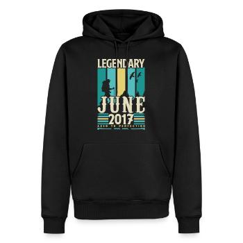 June 2017 Birthday Gift, Vintage June 2017. - Men’s Premium Organic Hoodie - black - Front - Nico (187cm)