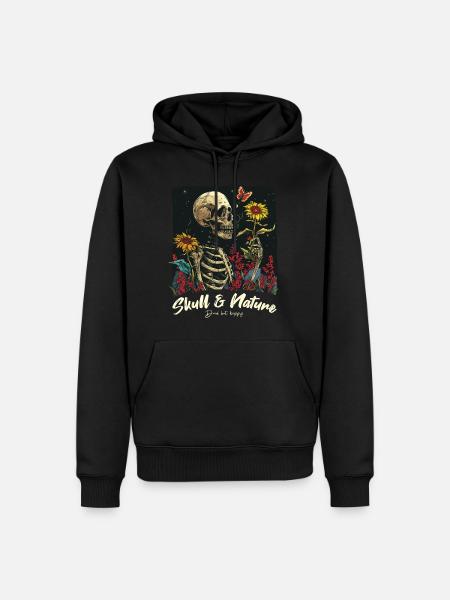 Skull and Nature - Men’s Premium Organic Hoodie - black