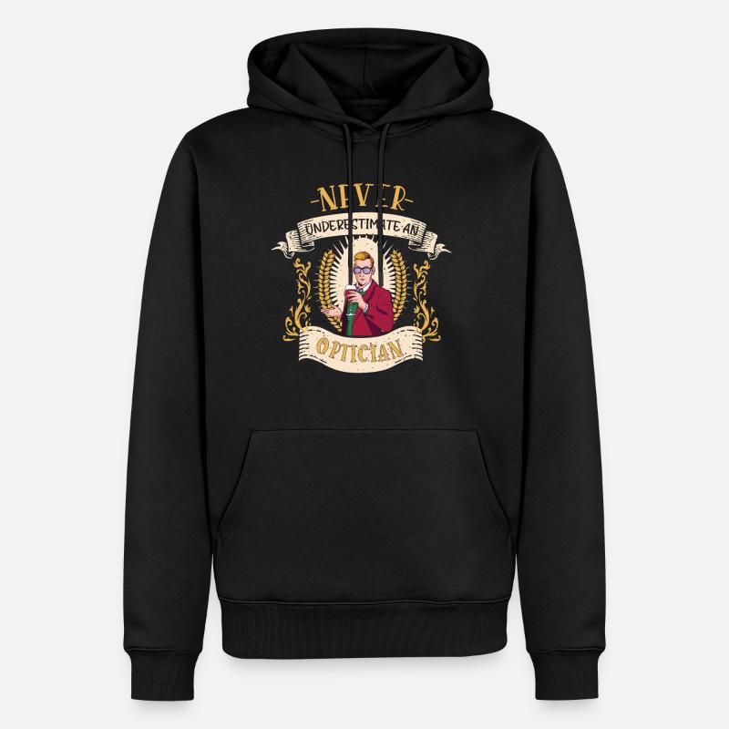 Optiker Sehprofi Lustiges Geschenk - Männer Premium Bio Hoodie - Schwarz