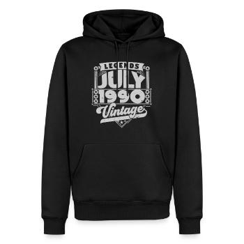 Vintage Geburtstagsgeschenk Juli 1990, Juli. - Männer Premium Bio Hoodie - Schwarz - Vorne - Nico (187cm)