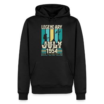 Geburtstagsgeschenk Juli 1954, Vintage Juli. - Männer Premium Bio Hoodie - Schwarz - Vorne - Nico (187cm)