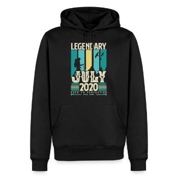 Juli 2020 Geburtstagsgeschenk, Vintage Juli. - Männer Premium Bio Hoodie - Schwarz - Vorne - Nico (187cm)