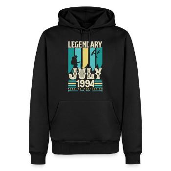 Juli 1994 Geburtstagsgeschenk, Jahrgang Juli. - Männer Premium Bio Hoodie - Schwarz - Vorne - Nico (187cm)