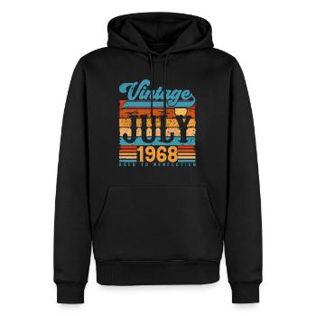 Juli 1968, Juli 1968 Geburtstagsgeschenk. - Männer Premium Bio Hoodie - Schwarz - Vorne - Nico (187cm)