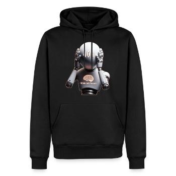 404 - Brain not found - Männer Premium Bio Hoodie - Schwarz - Vorne - Nico (187cm)