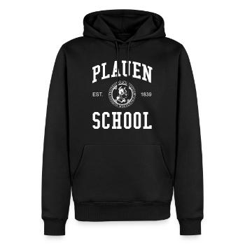 École Plauen Hochschule Université Schule Uni - Sweat à capuche Premium bio Homme - noir - Devant - Nico (187cm)