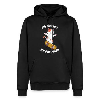 Mir Reichts Ich Geh Skaten Katze Skate Board - Männer Premium Bio Hoodie - Schwarz - Vorne - Nico (187cm)