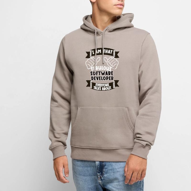 Software Developer Funny Saying Gift Men’s Premium Organic Hoodie