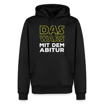 Das wars mit dem Abitur - Männer Premium Bio Hoodie - Schwarz - Vorne - Nico (187cm)