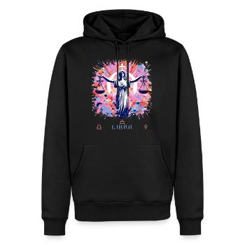 Astro zodiac sign: Libra and Venus/Aphrodite - Men’s Premium Organic Hoodie - black - Front - Nico (187cm)