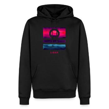 Zodiac Sign: Libra and Venus/Aphrodite Star sign - Men’s Premium Organic Hoodie - black - Front - Nico (187cm)