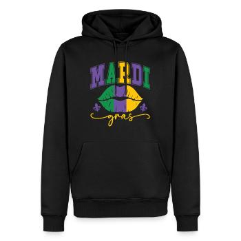 Mardi Gras Lippen - Männer Premium Bio Hoodie - Schwarz - Vorne - Nico (187cm)