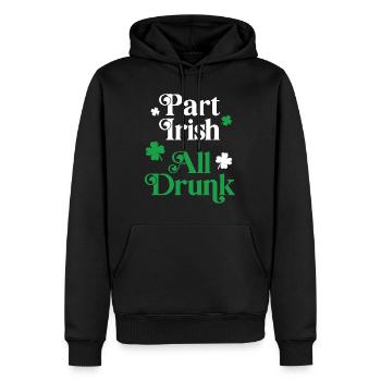 En partie irlandais, tout ivre - Sweat à capuche Premium bio Homme - noir - Devant - Nico (187cm)