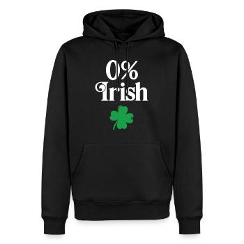 0% Iren - Männer Premium Bio Hoodie - Schwarz - Vorne - Nico (187cm)