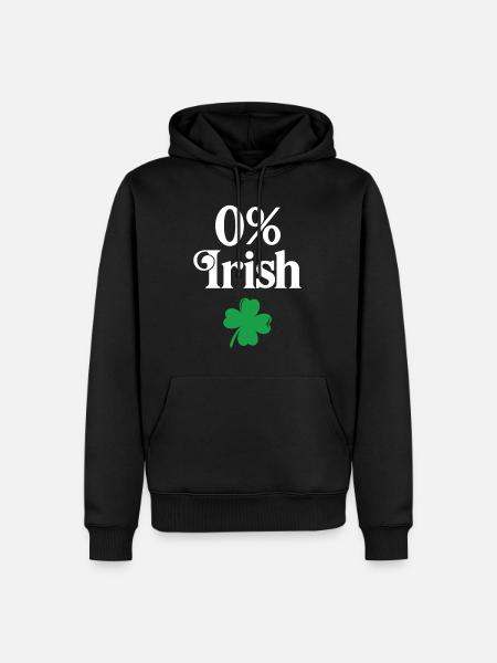 0% Irish - Men’s Premium Organic Hoodie - black