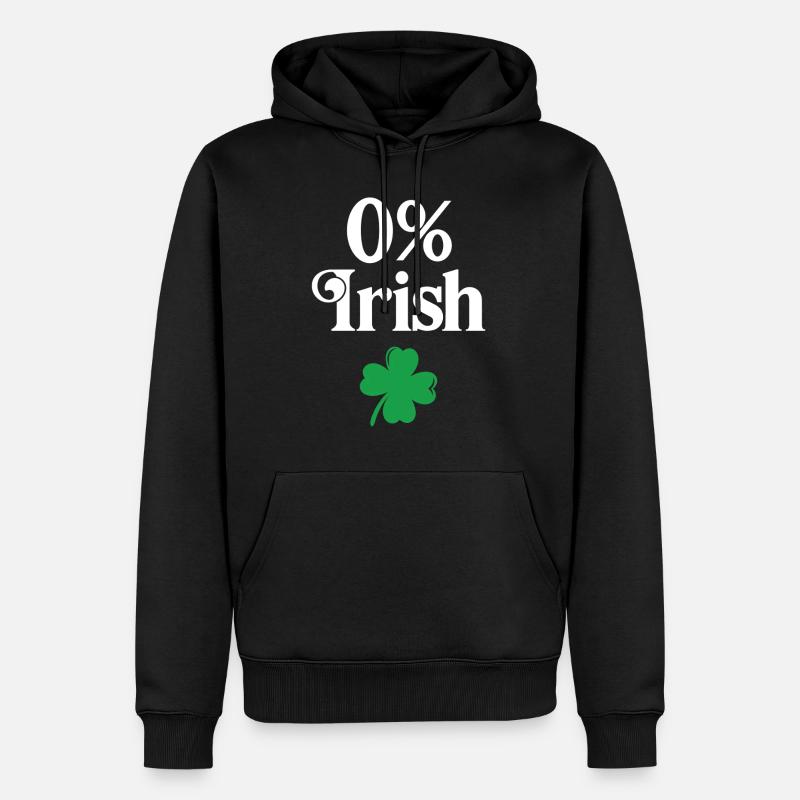0 % Irlandais - Sweat à capuche Premium bio Homme - noir