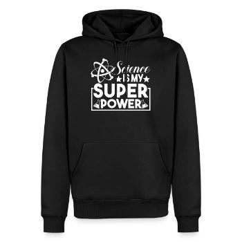 Science Is My Superpower - Men’s Premium Organic Hoodie - black - Front - Nico (187cm)