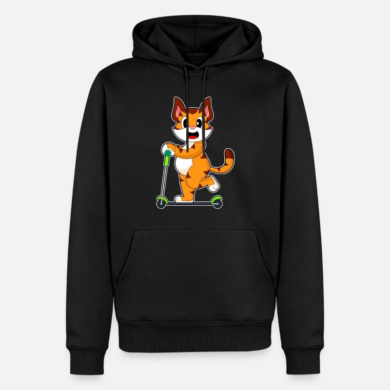Trottinette Tiger - Sweat à capuche Premium bio Homme - noir