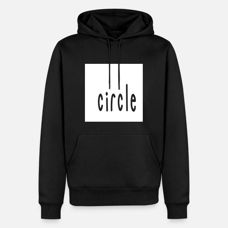 Circle Quadrat - Männer Premium Bio Hoodie - Schwarz