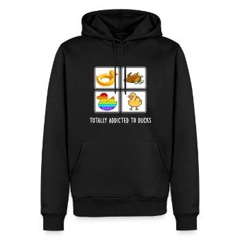 Ente Entensammlung Entenliebhaber "Ente gut" - Männer Premium Bio Hoodie - Schwarz - Vorne - Nico (187cm)