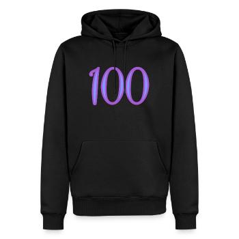 100 - Sweat à capuche Premium bio Homme - noir - Devant - Nico (187cm)