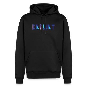 Erfurt Geometrie - Männer Premium Bio Hoodie - Schwarz - Vorne - Nico (187cm)