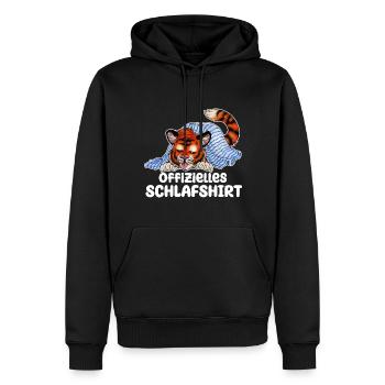 Niedlicher Tiger Geschenk Schlafen Schlafshirt - Männer Premium Bio Hoodie - Schwarz - Vorne - Nico (187cm)