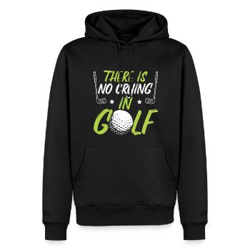 Beim Golf wird nicht geweint - Männer Premium Bio Hoodie - Schwarz - Vorne - Nico (187cm)