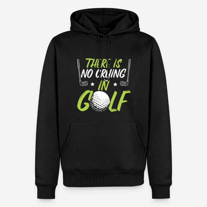 Beim Golf wird nicht geweint - Männer Premium Bio Hoodie - Schwarz