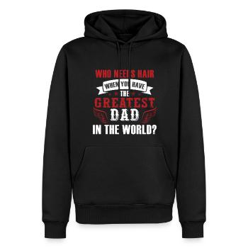 Greatest Dad Father's Day - Men’s Premium Organic Hoodie - black - Front - Nico (187cm)
