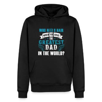 Großartiger Vater der Welt - Männer Premium Bio Hoodie - Schwarz - Vorne - Nico (187cm)