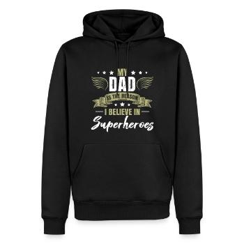 Niedliches Sohn-Vater-Zitat - Männer Premium Bio Hoodie - Schwarz - Vorne - Nico (187cm)