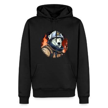 Brigade de pompiers de Polar Bear - Sweat à capuche Premium bio Homme - noir - Devant - Nico (187cm)