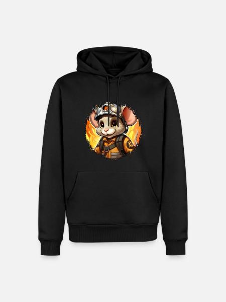 Mouse Fire Brigade - Men’s Premium Organic Hoodie - black