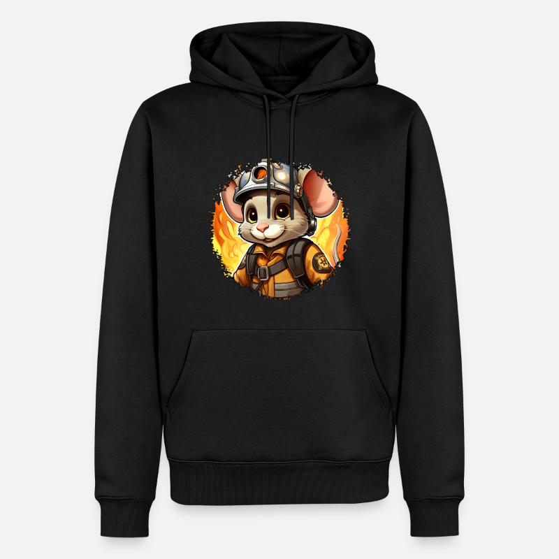 Mouse Fire Brigade - Men’s Premium Organic Hoodie - black