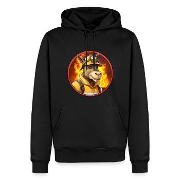 Donkey Fire Brigade - Men’s Premium Organic Hoodie - black - Front - Nico (187cm)