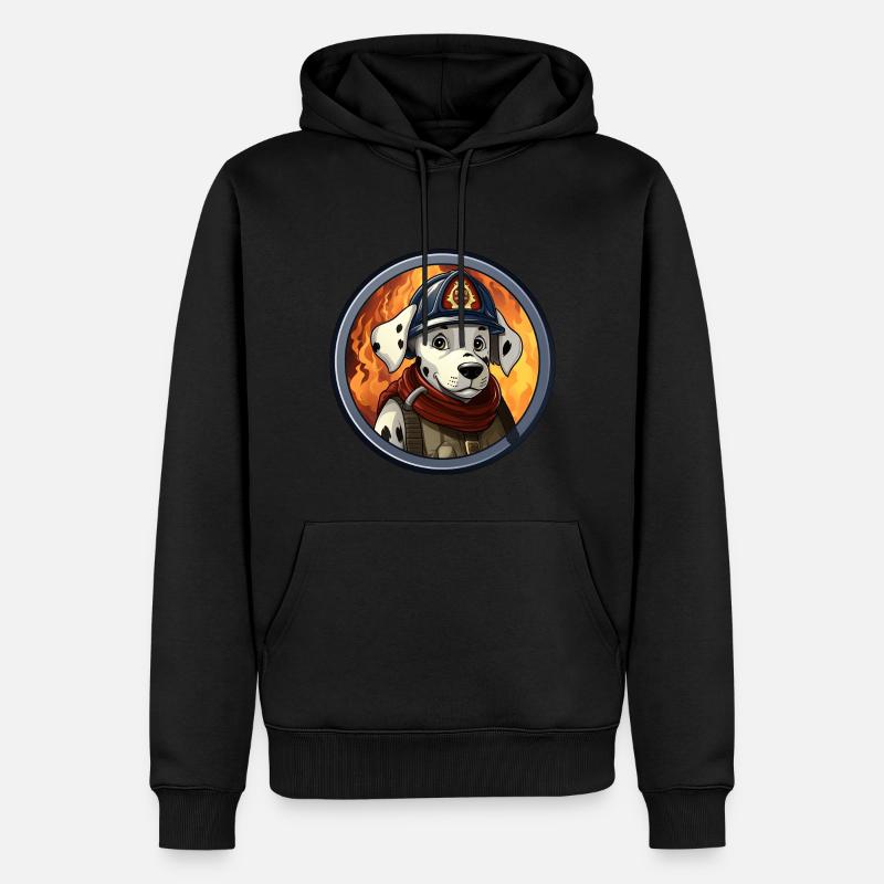 Chiens Pompiers - Sweat à capuche Premium bio Homme - noir
