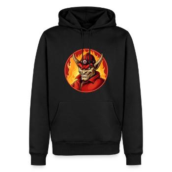 Teufel Fire Brigade / Firefighter Devil - Men’s Premium Organic Hoodie - black - Front - Nico (187cm)